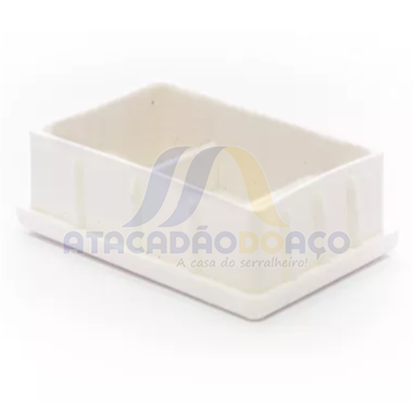 Ponteira Interna P/ Metalon - 80 x 40 Branco