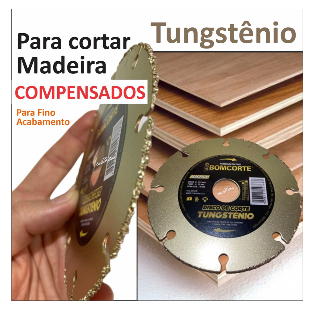 Disco de Serra P/ Mad. Tungstenio - 110mm x 20mm (Bom Corte)