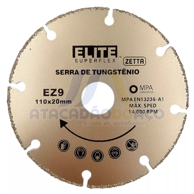 Disco de Serra P/ Mad. Tungstenio - 110mm x 20mm (Elite)