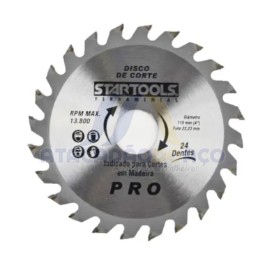 Disco de Serra P/ Madeira - 110mm (Startools)