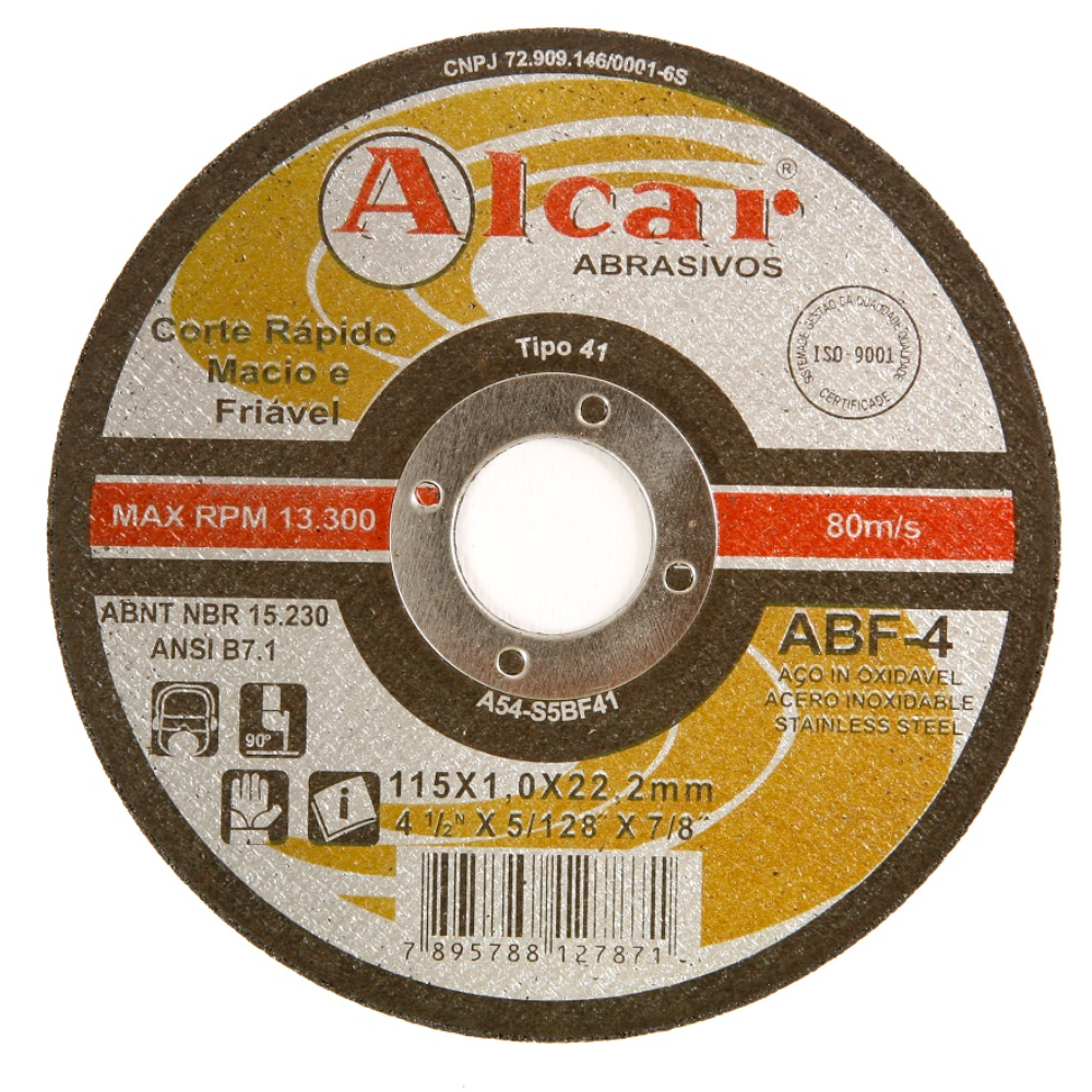 Disco de Corte Inox 4.1/2