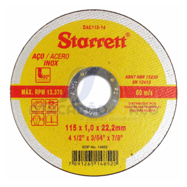 Disco de Corte Inox 4.1/2