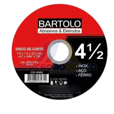 Disco de Corte Inox 4.1/2