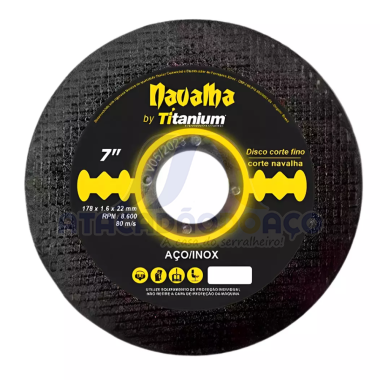 Disco de Corte Inox 7'' ( Titanium )