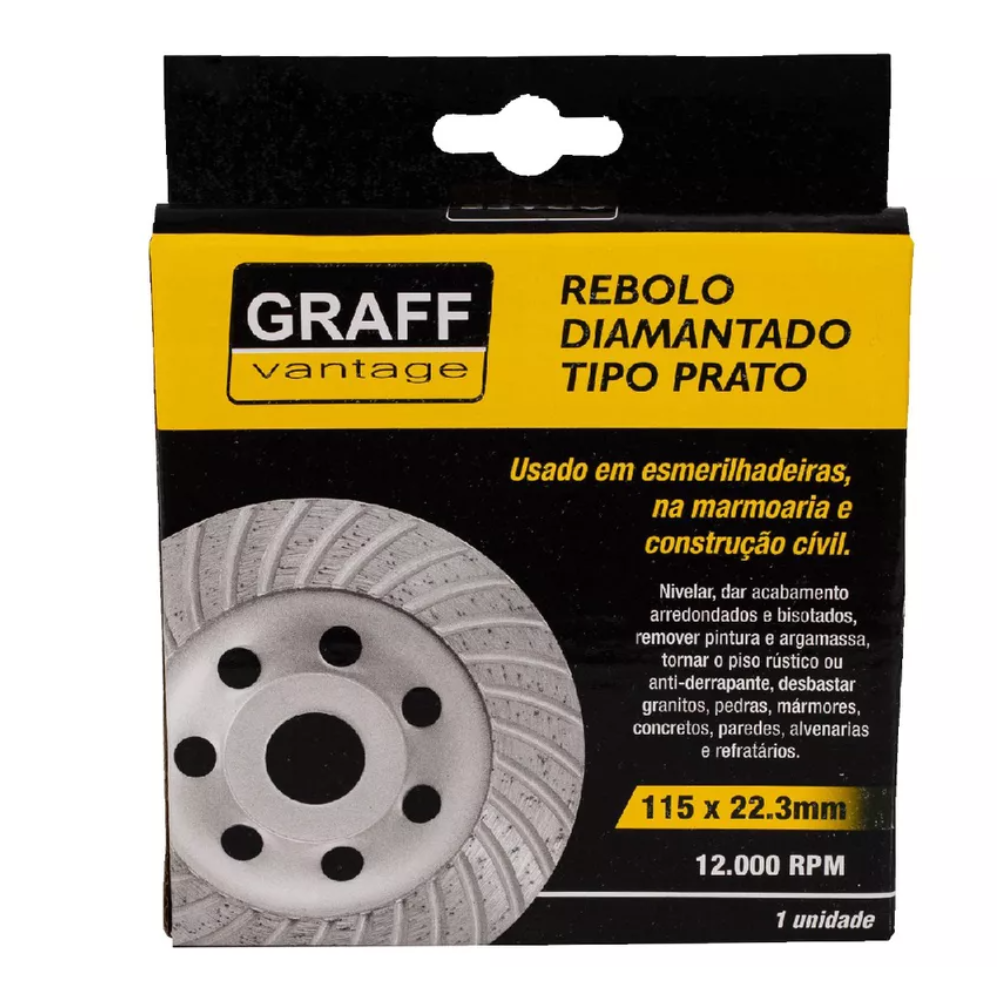 Disco Rebolo Diamantado - 115 X 22,3mm (Graff)