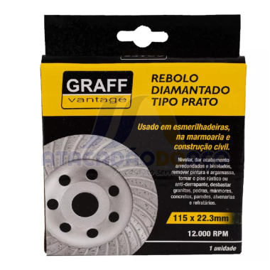 Disco Rebolo Diamantado - 115 X 22,3mm (Graff)