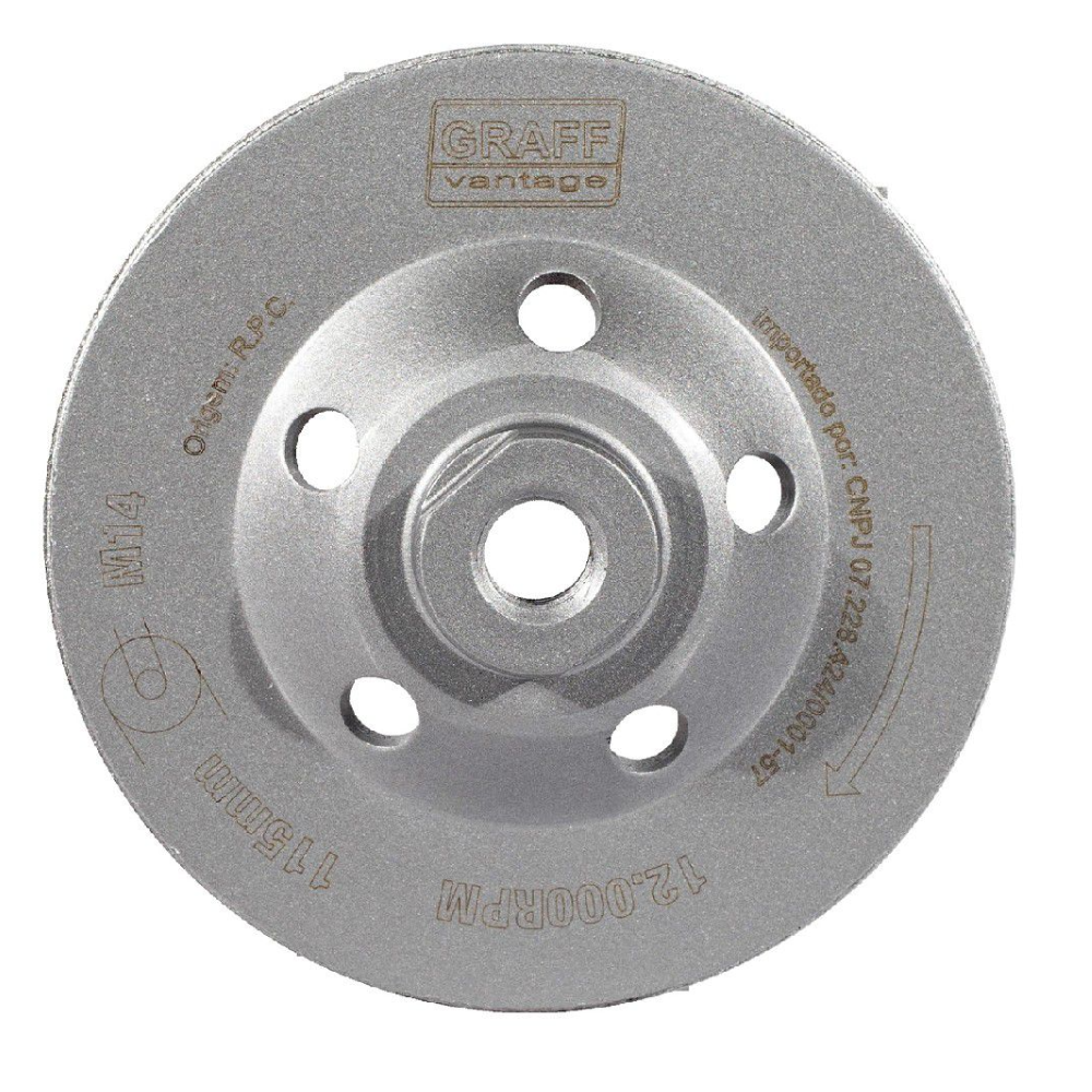 Disco Rebolo Diamantado C/ Rosca - 115 X M14 (Graff)