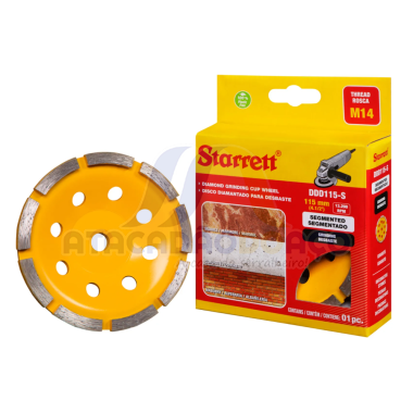 Disco Diam. Segmentado P/ Desbaste - 115 X M14 (Starret)