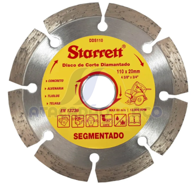 Disco Diam. Segmentado - 110mm x 20mm (Starrett)