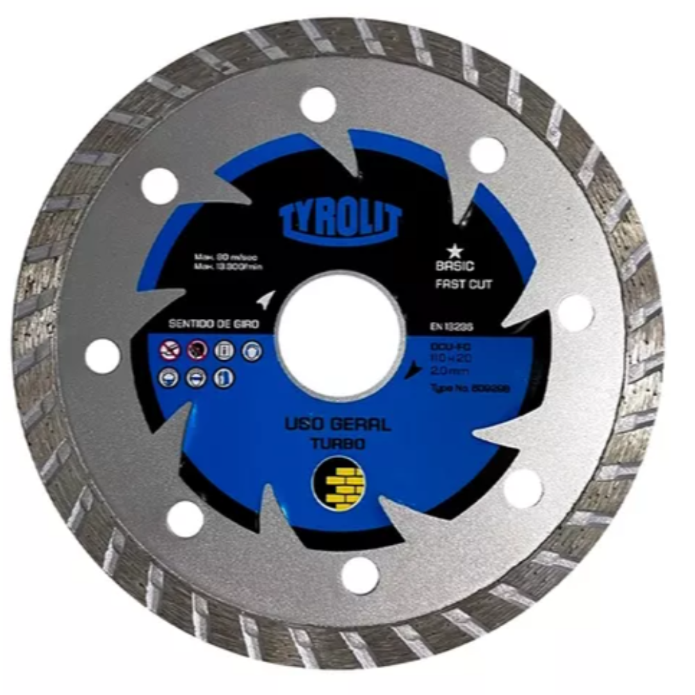 Disco Diam. Turbo - 110mm x 20mm (Tyrolit)