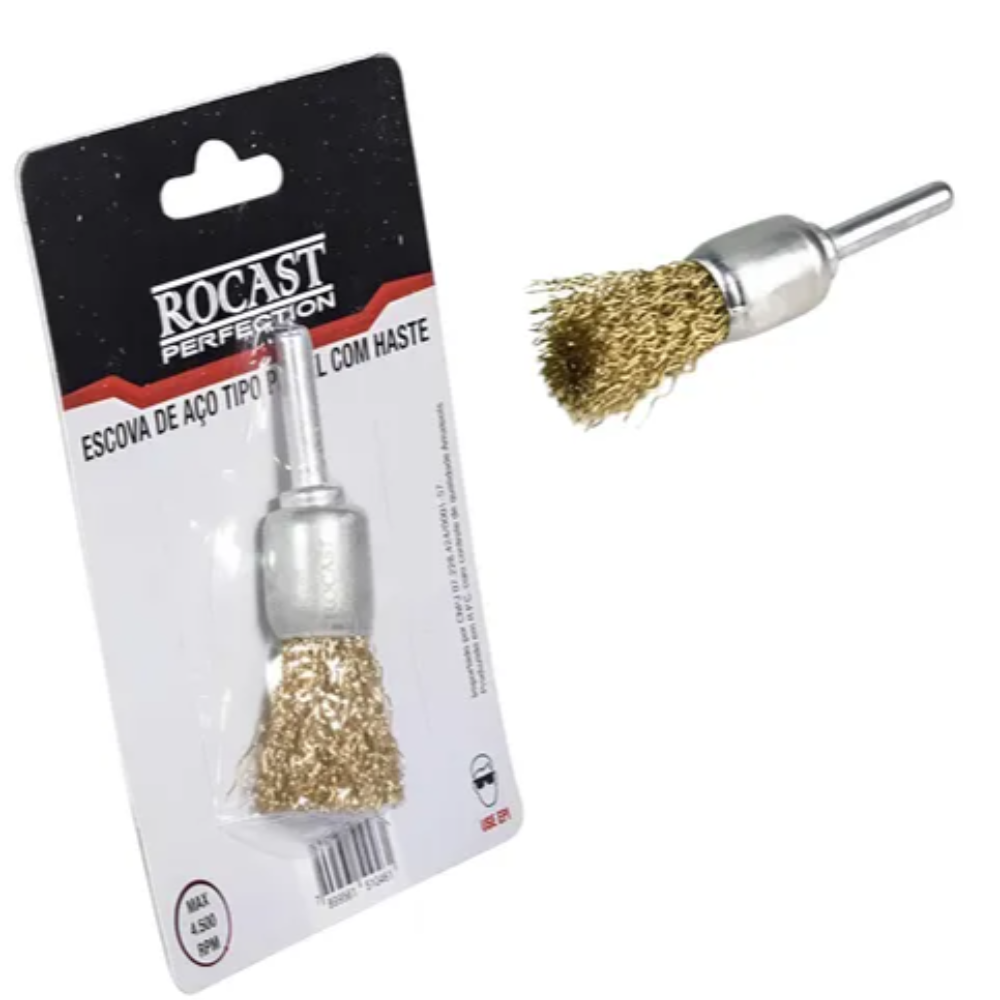 Escova de Aço C/ Haste - 5/8