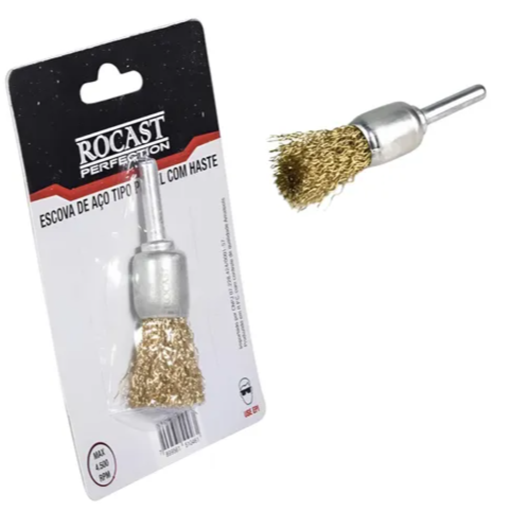 Escova de Aço C/ Haste - 3/4
