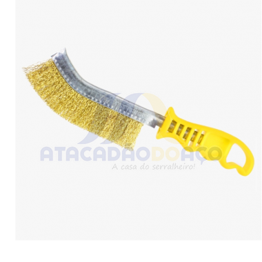 Escova Manual Latao Cabo Amarelo (Pequi)