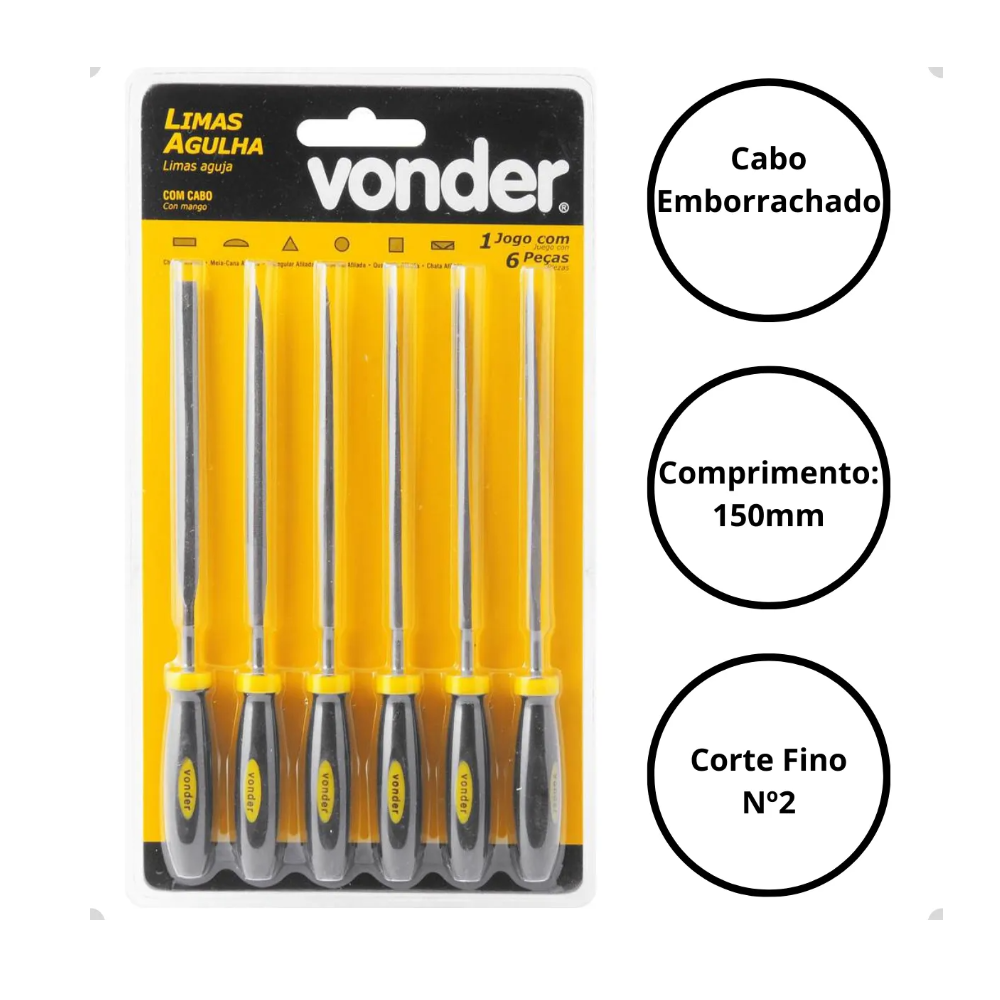Lima Agulha Jogo C/6 Pç (Vonder)