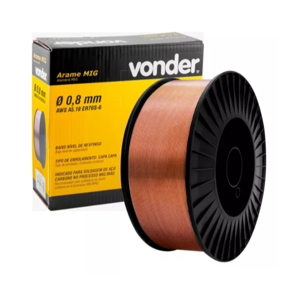 Solda Mig Rolo 15kg 0.8mm (Vonder)