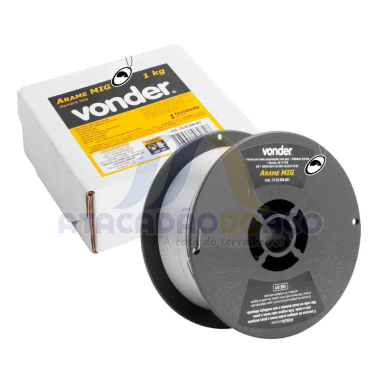 Solda Mig Rolo 1kg Gas Imbutido - 0.8mm (Vonder)