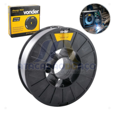 Solda Mig Rolo 05kg Gas Imbutido - 0.8mm (Vonder)