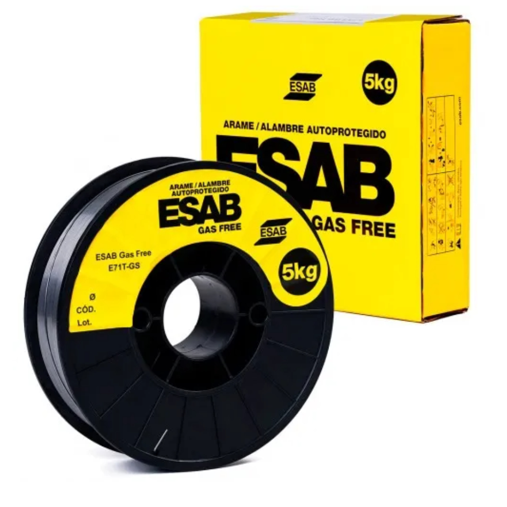 Solda Mig Rolo 1kg Gas Imbutido - 1.0mm (Esab)