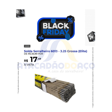 Solda Serralheiro 6013 - 3.25 Grossa (Elite)
