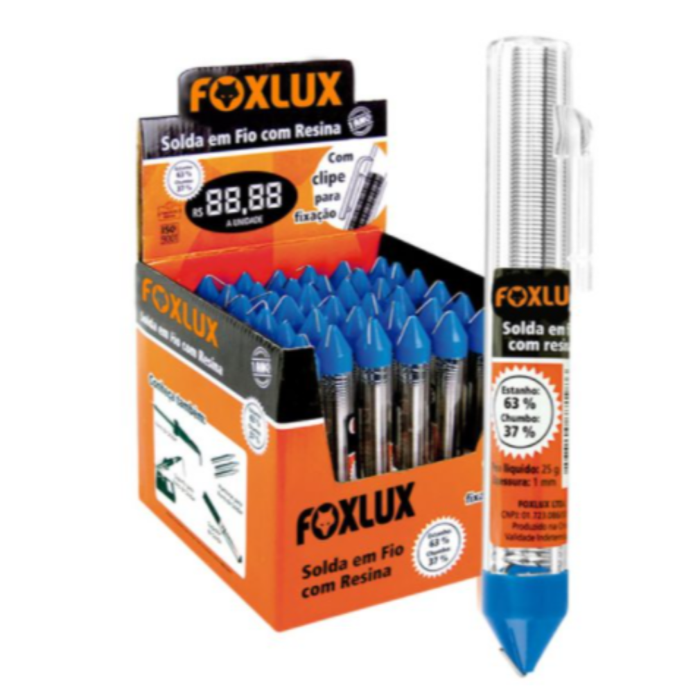 Estanho em Fio P/ Solda 63/37 (Fox lux)