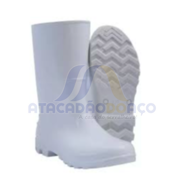 Bota PVC C/ Medio Branco Nº 43 (Kadesh)