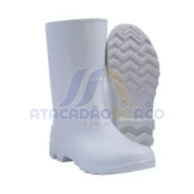 Bota PVC C/ Medio Branco Nº 44 (Kadesh)