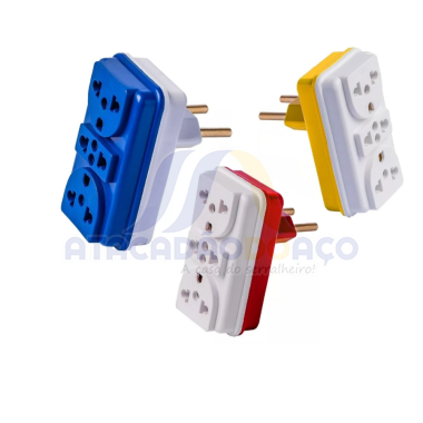 Plugue Macho Deslocado C/3 Saida 10A X 20A(Konectar)