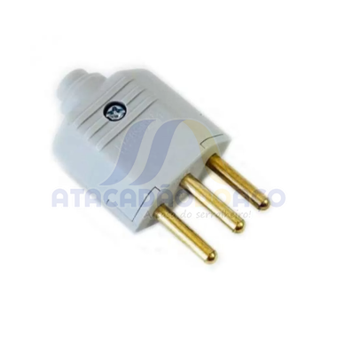Plugue Macho 3-Pinos 10A (Konectar)