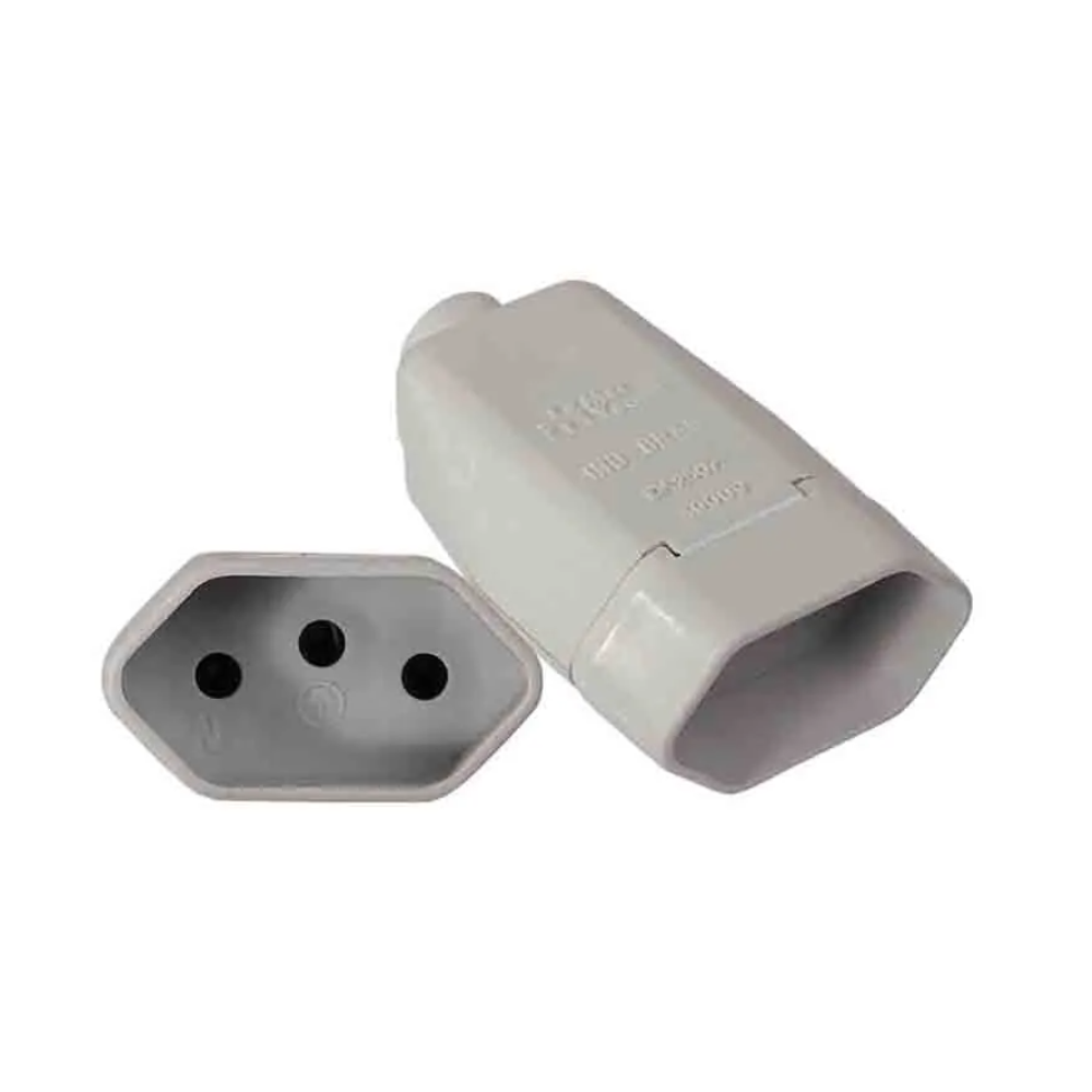 Tomada Femea 3-Pinos 10A (Konectar)