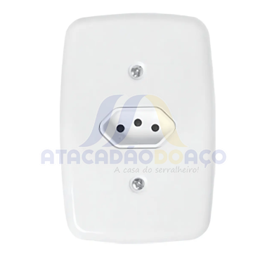 Tomada Simples C/ Placa 3-Pino 20A (Pluzie Ideale)
