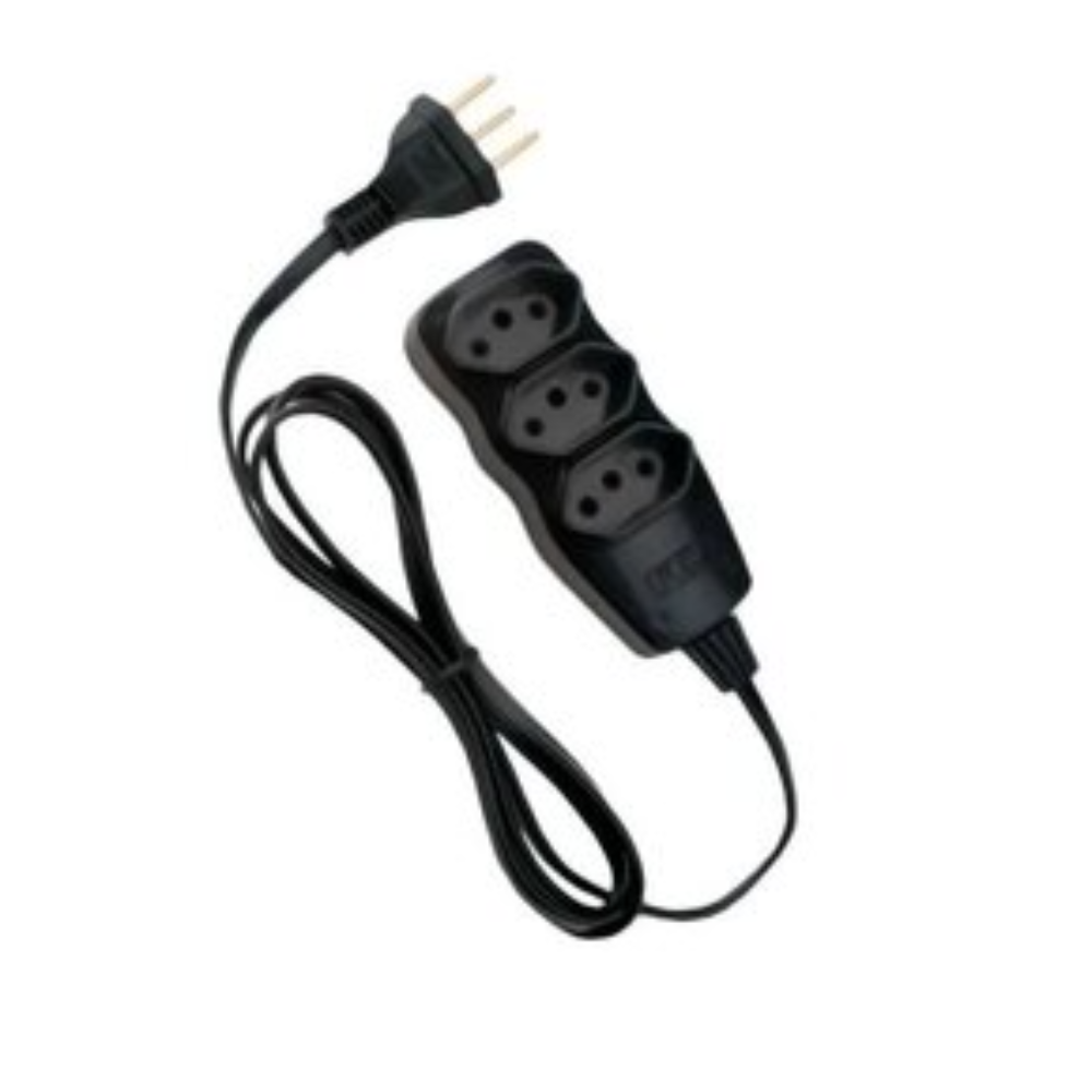 Extensao 3 Tom.10A X 2mt Preto (Lig Plus)