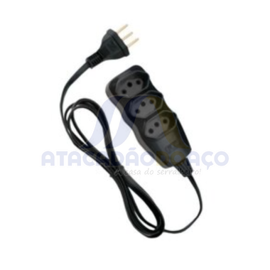 Extensao 3 Tom.10A X 5mt Preto (Lig Plus)