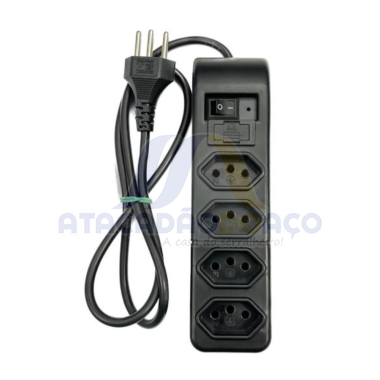 Filtro De Linha Bivolt 4 Tom. Preto (Canaa)