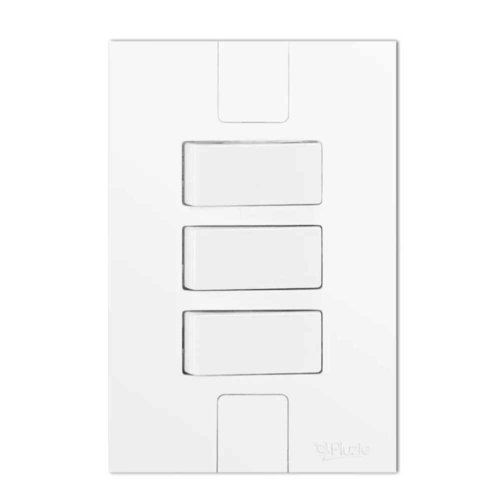 Interruptor Triplo C/Placa 10A (Pluzie Caprice)