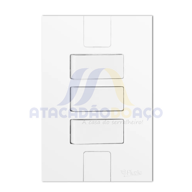 Interruptor Triplo C/Placa 10A (Pluzie Caprice)