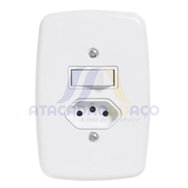 Interruptor  + Tom. C/Placa 3-Pino 20A (Pluzie Ideale)