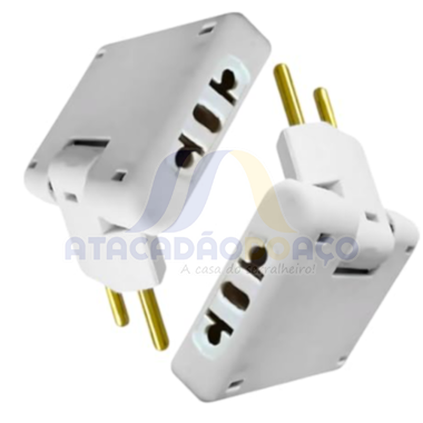 Adaptador Articulado 2 Pinos 10A X 20A (Konectar)