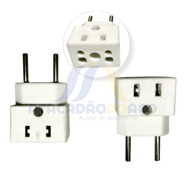 Adaptador Bob Quad. 2 Pinos 10A X 20A (Konectar)
