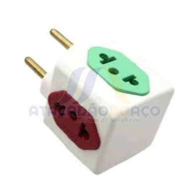 Adaptador Cubo 2 Pinos 10A X 20A (Konectar)