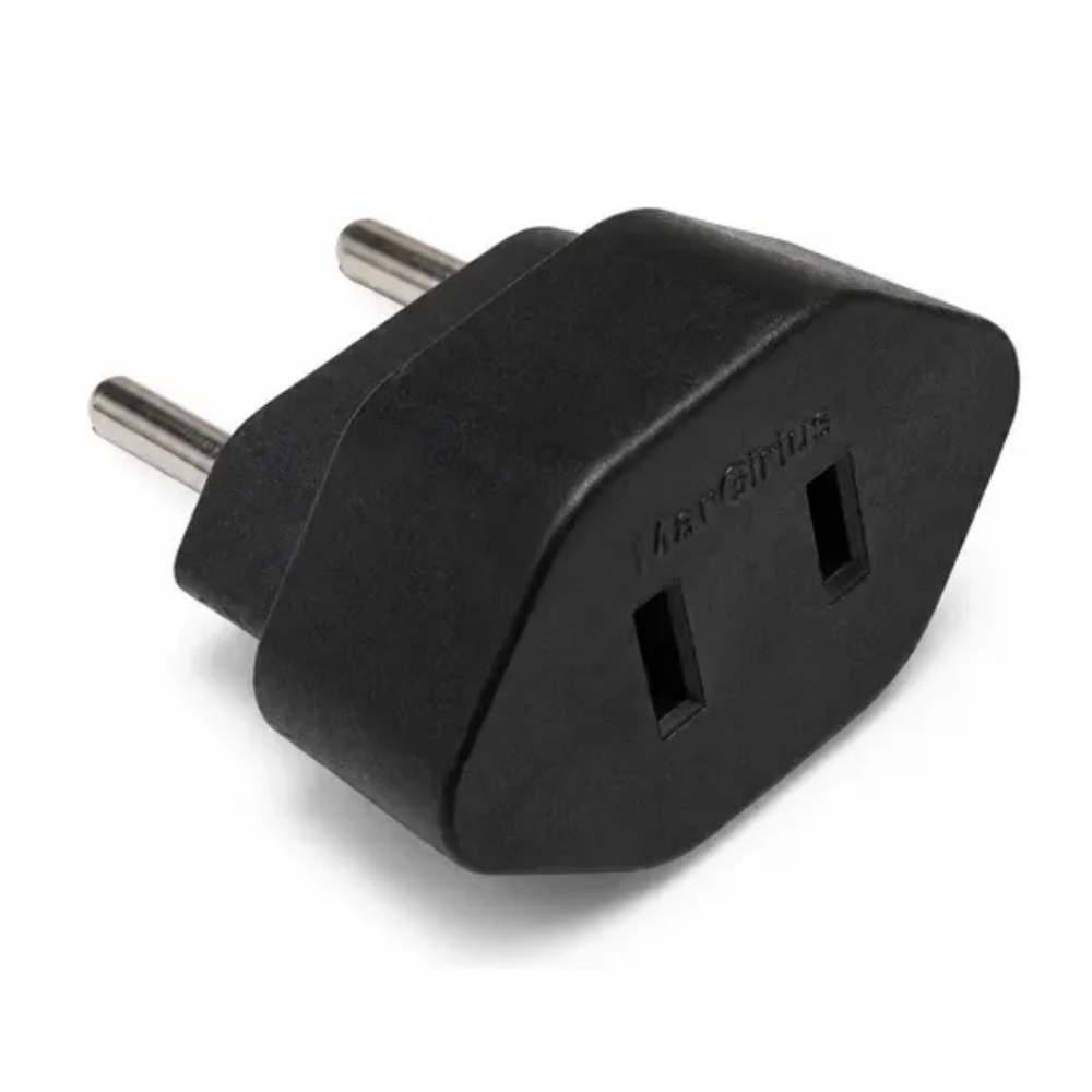 Adaptador Bip. Chato P/ Red. 2 Pinos 10A Preto (Force Line)