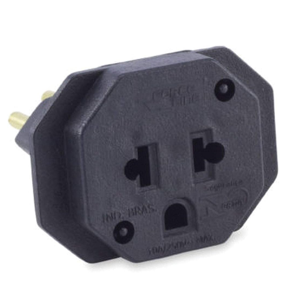 Adaptador Tri. Ant 3 Pinos 10A Preto (Force Line)