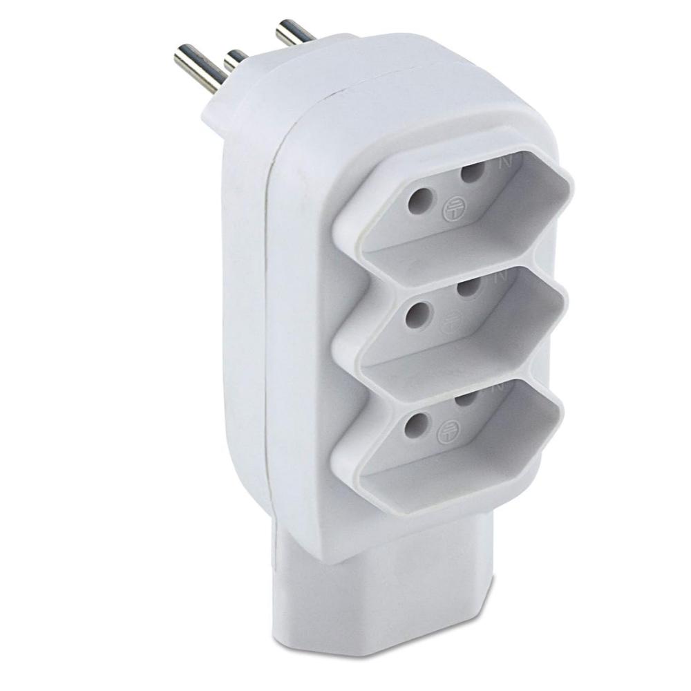 Adaptador Multipli. C/4 saida Tri. 3 Pinos 10A (Force Line)