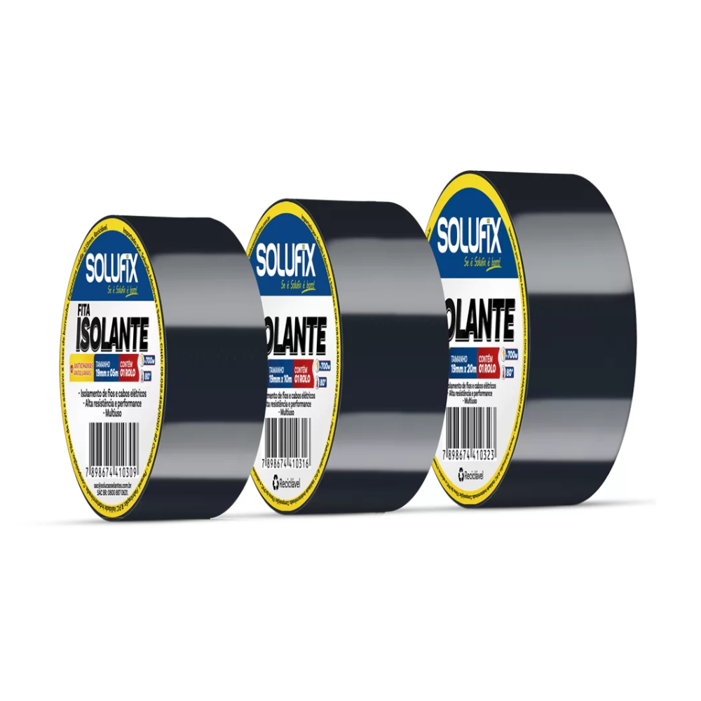 Fita Isolante 10mt Preto (Solufix)