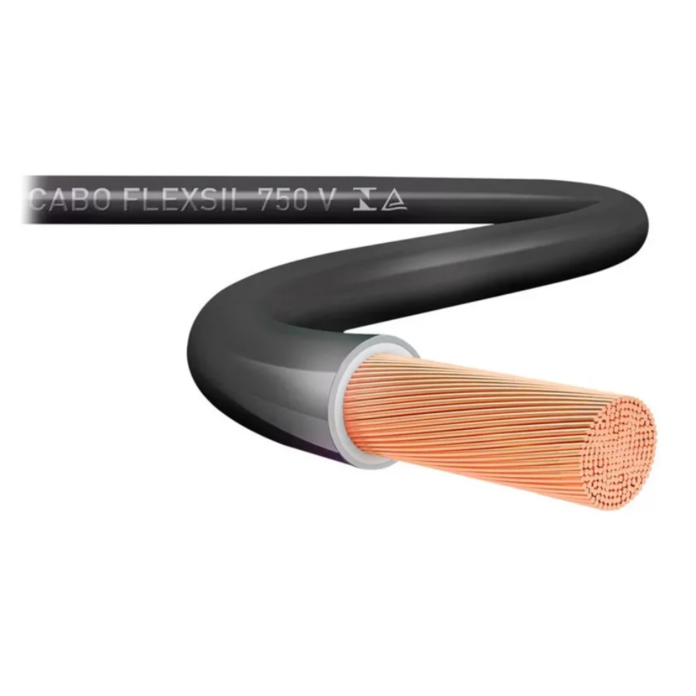Cabo Flexivel Preto - 1 x 16mm - 750V (Sil)