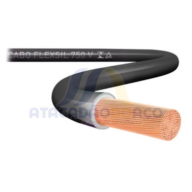 Cabo Flexivel Preto - 1 x 16mm - 750V (Sil)