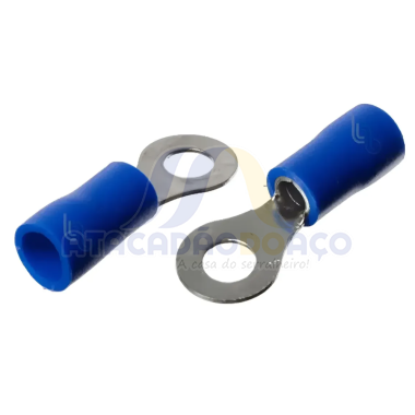 Terminal Eletrico Olhal Azul 4mm