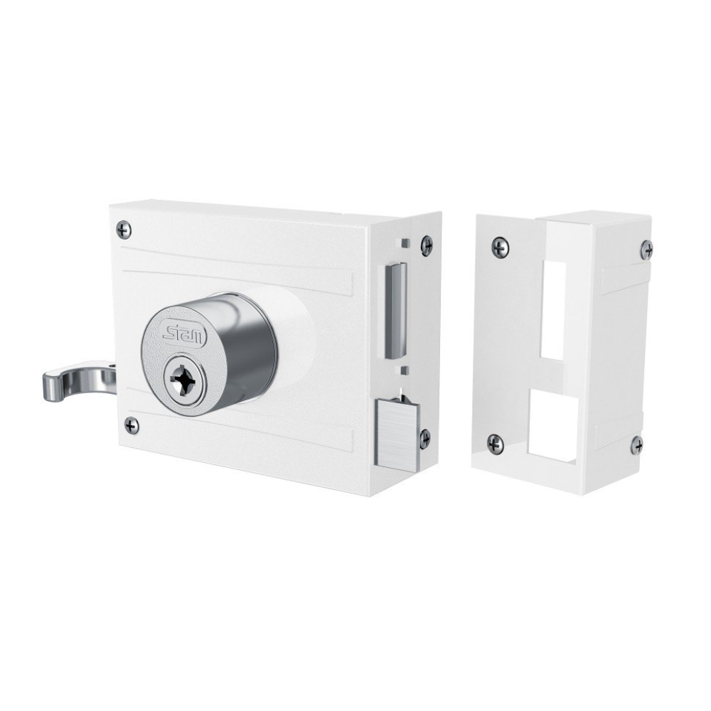 Fechadura Sobrepor 1701/100 - Branco (Stam)