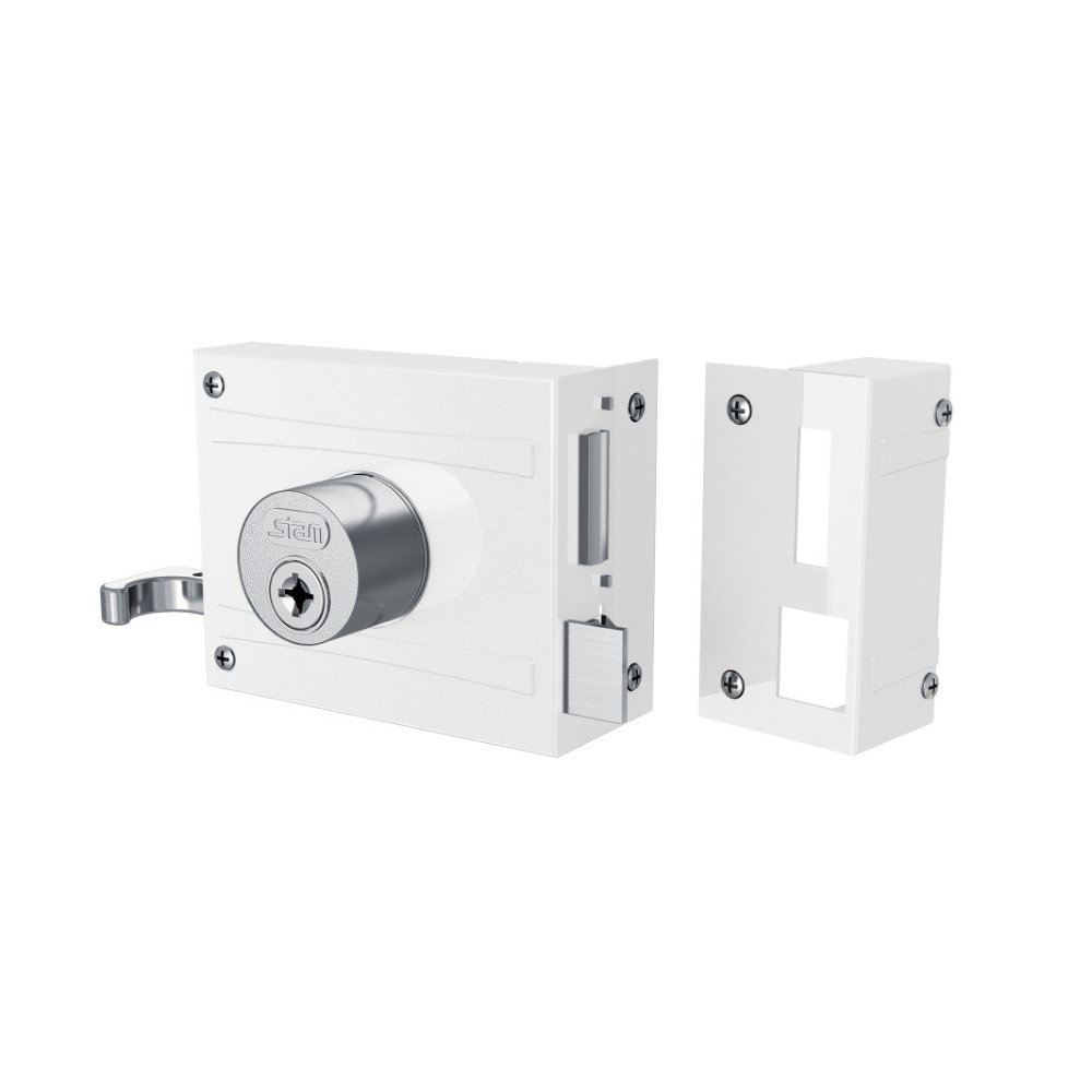 Fechadura Sobrepor 1701/80 - Branco (Stam)