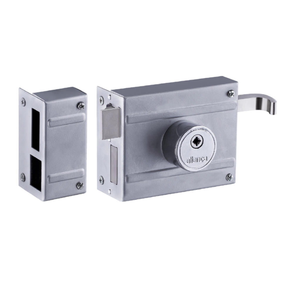 Fechadura Sobrepor Prata Tetra - F1510 (Aliança)