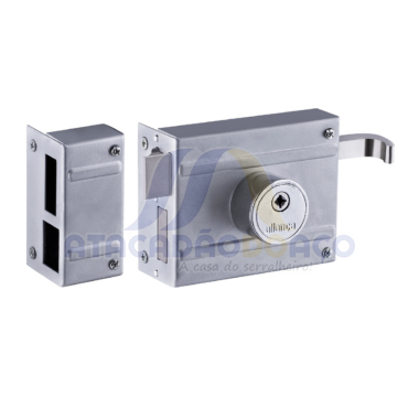 Fechadura Sobrepor Prata Tetra - F1510 (Aliança)